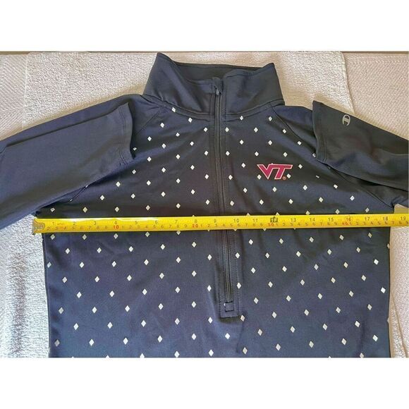 Champion NCAA Women's Classic Workout Half Zip Jacket VA Tech Hokies Sz M - Picture 4 of 6